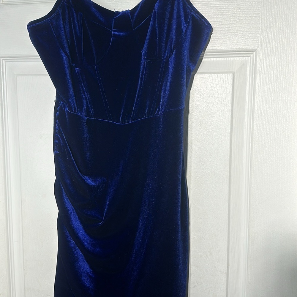 blue short  dress - Picture 3 of 4